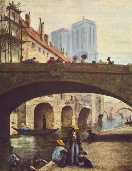 Honore Daumier Der Kunstler vor Notre-Dame China oil painting art